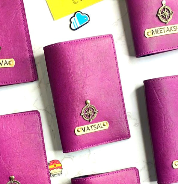 Personalized Passport Cover - Two Charms