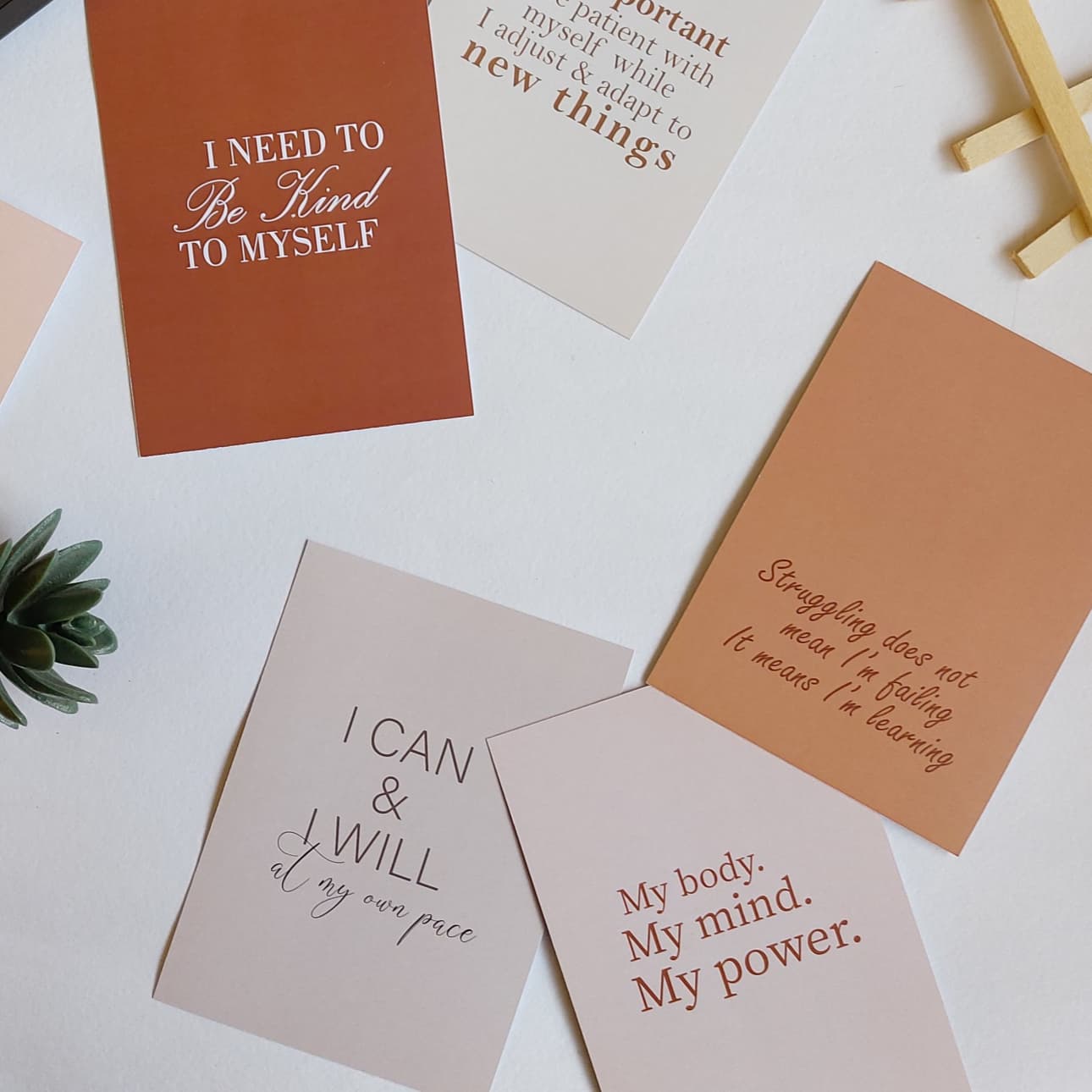 Affirmation Cards Set - Shades of Nude