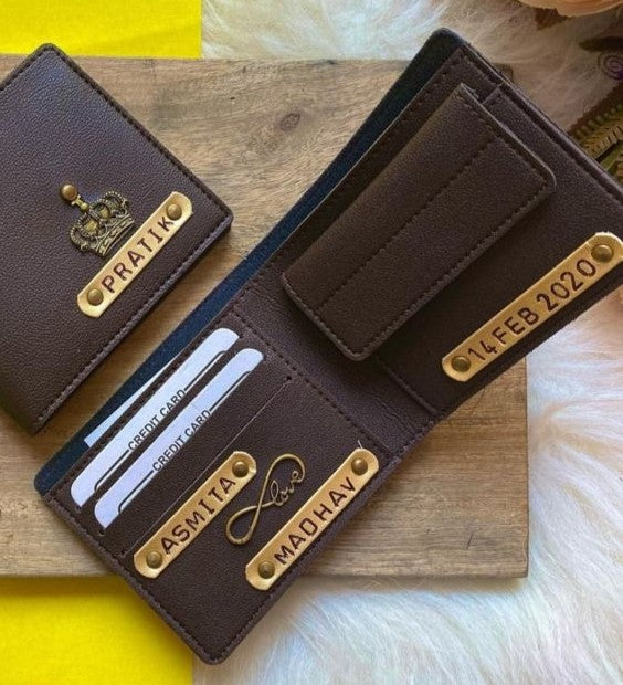 Personalized Men's Wallet - Dotted