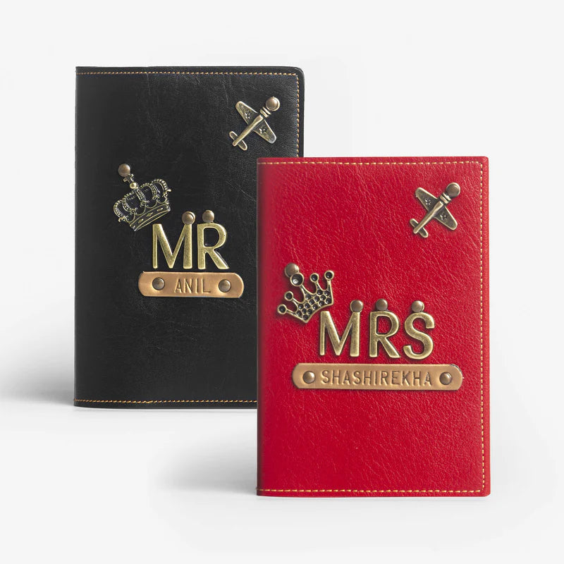 Mr. & Mrs. Personalized Passport Covers